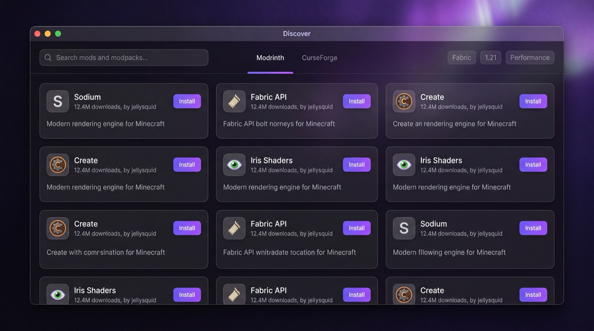 Launcher mods and modpacks